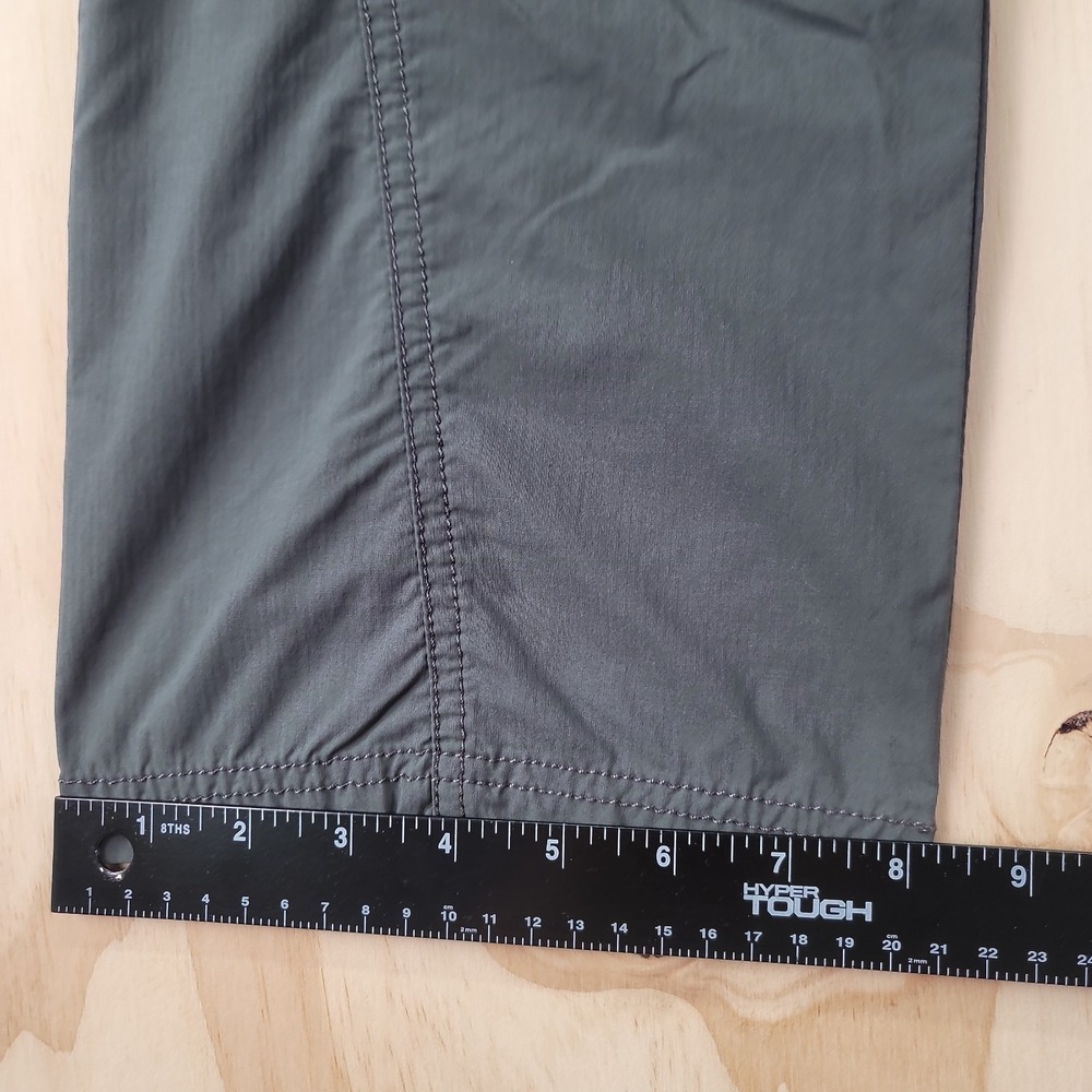 REI Hiking Pants Womens 0 Petite Gray Nylon Cargo Outdoor Draw String Waist Adj - Picture 9 of 16
